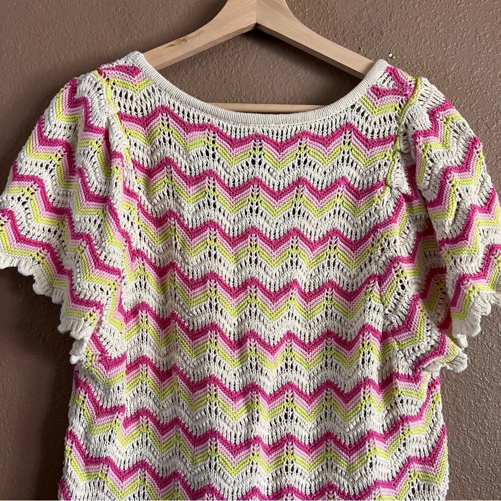 Torrid Chevron Short Sleeve Knit Sweater Size 2X